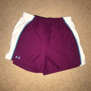 Purple, Blue, and White Under Armour Shorts